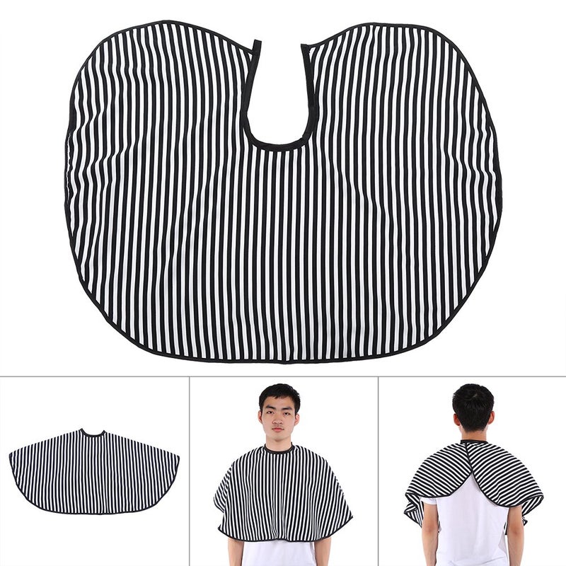 woobles Hair Cutting Barber Cape Apron Hairdressing Salon Gown Bib Vertical Stripes Soft Cloth - Image 4